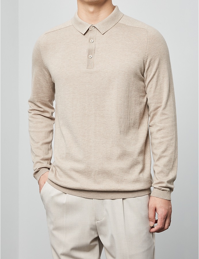 Melange knit long sleeve jumper