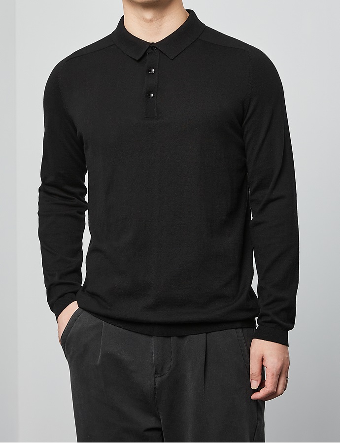 Melange knit long sleeve jumper