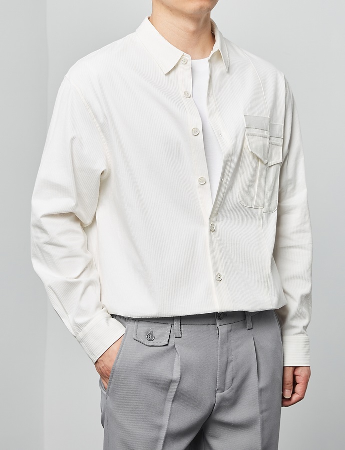 Davis corduroy separated pocket shirt