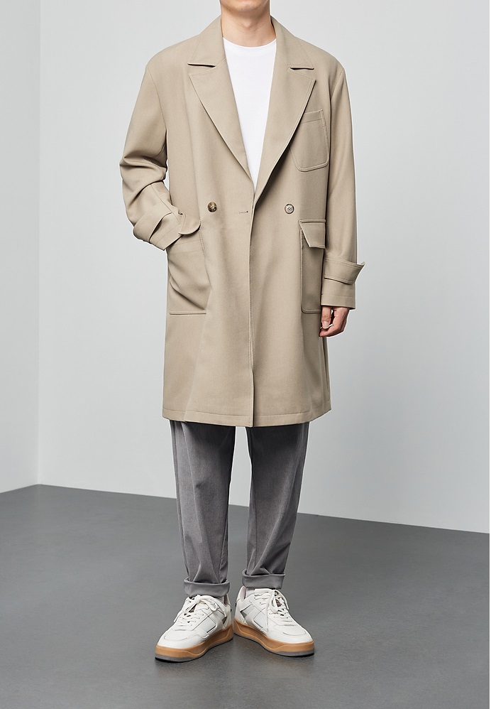 Armadale twill oversize coat