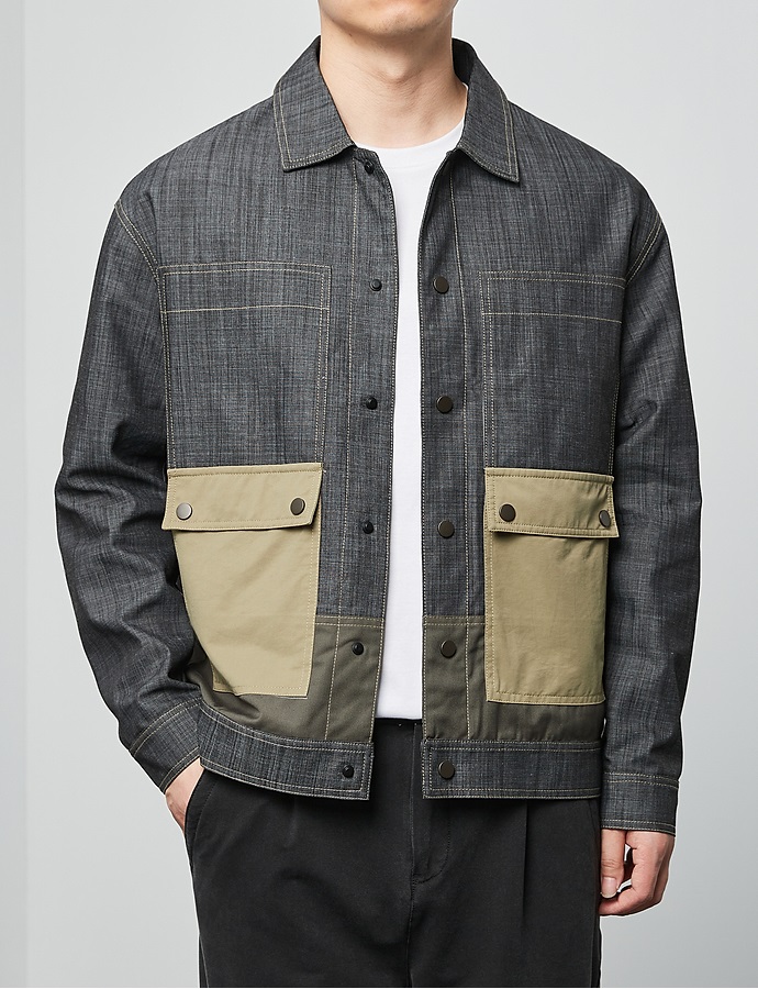 Chris charcoal Multi jacket