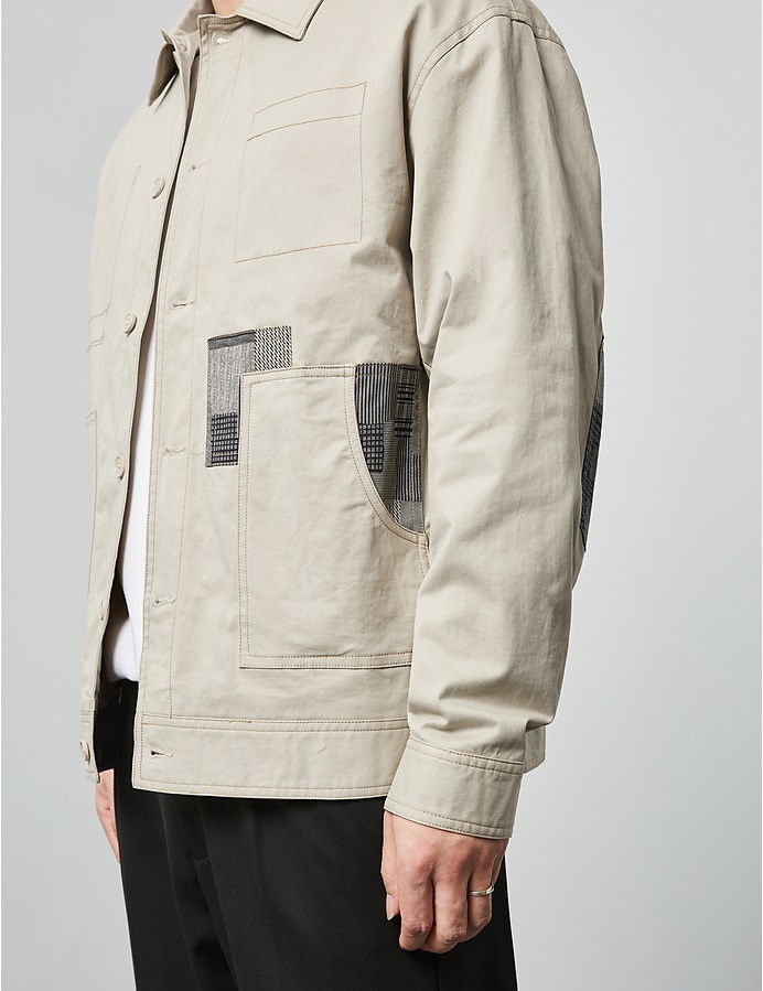 Roni patched shirt jacket